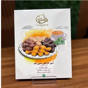 شیرینی لوز رژیمی نارگیلی میکس 4 طعم بامغذیجات 180گرمی
