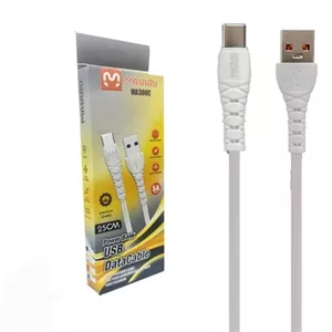 کابل شارژ پاور بانکی تایپ سی 25 سانتی ، فست شارژ ، پورت نارنجی ، مناسب انواع گوشی با سوکت تایپ سی