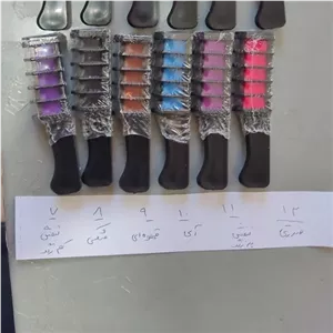 گچ مو رنگی شانه ای