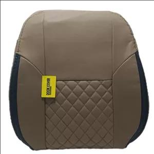 روکش  صندلی خودرو دنا - دنا پلاس مدل ALMAS چرم خارجی (دلتا) تحت لیسانس ایتالیا - کرم تیکه مشکی