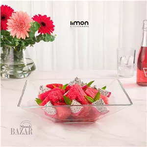 میوه خوری شیشه ای مربع لیمون 