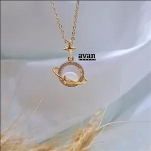 گردنبند سیاره زحل وارداتی گالری آوان 