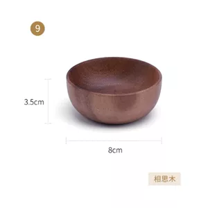 کاسه کوچک از چوب بلوط(3.5x8 سانتیمتر)(دست 5 عددی)