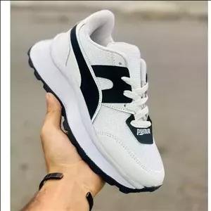 کتونی زنانه پوما قالب استاندارد جنس رویه چرم و کتان جنس لژ پیو چهار سانت جنس داخلی کتان ضد حساسیت ارسال رایگان