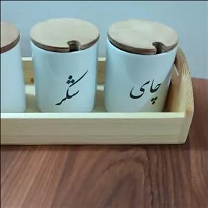 سینی سرو LV سینی چوپی جهت سرو چای نان زیبا و کاربردی