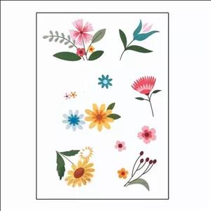 الگو گلدوزی پنگوئن (پشت چسب دار) مدل پد انتقال کد 16COL طرح گل های رنگی