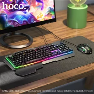 کیبورد و ماوس گیمینگ HOCO مدل GM12 (پس کرایه)