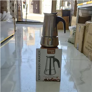 اسپرسو ساز دستی 4کاپ میکر تمام استیل 