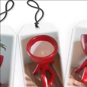 گلدان فانتزی آدمک، با رنگ ثابت و قابل شستشو، از جنس پودر سنگ و تجزیه پذیر