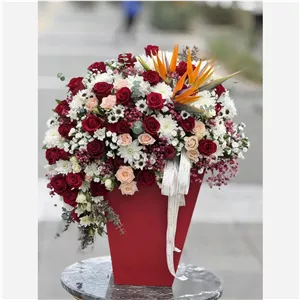 سبد گل رز قرمز مناسب نامزدی(آلپینا گلفروشی تربت حیدریه)