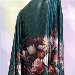 چادر ژاکارد ابریشم سبز
