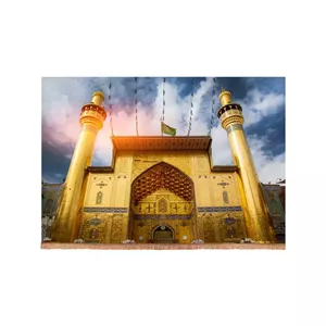 کتیبه مخمل افقی طرح ایوان نجف حرم حضرت علی علیه السلام (700996) - 70 100 سانتیمتر
