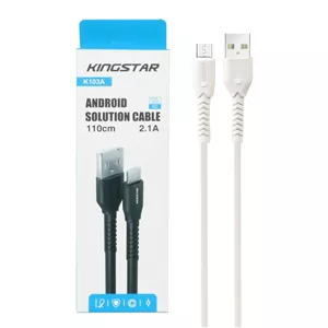 کابل شارژ اندروید KingStar مدل K103A - سفید