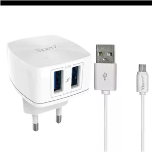 شارژر دیواری وریتی مدل AP2112 به همراه کابل تبدیل microUSB