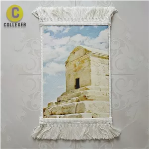 تابلو فرش ایرانی تاریخی طرح آرامگاه پادشاه کوروش بزرگ - کد 04