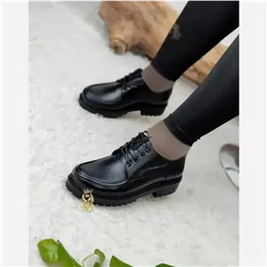 کفش طبی زنانه کلاسیک مدل تمنا جنس چرم طبیعی رنگ مشکی