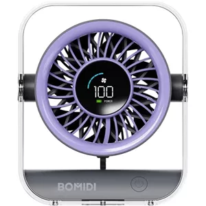 پنکه رومیزی شارژی Bomidi DF03فن شیائومی 100 سرعته با باتری 3000 و نمایشگر LED