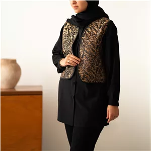 ست جلیقه و شومیز ژاکارد