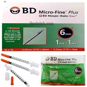 سرنگ بی دی BD یک سی سی اصل آمریکا بسته 10 عددی