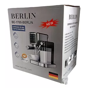 اسپرسوساز 1000 میلیلیتری برلین مدل BE-1700، مناسب تهیه اسپرسو و کاپوچینو، دارای 1 عدد نازل قهوه، حالت آماده به کار، س...