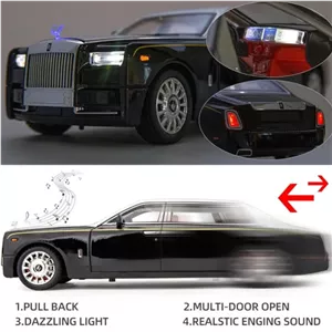 ماکت ماشین بازی ناب سل مدل رولزرویس سقف کهکشانی فلزی موزیکال کد Rolls-Royce scale 1:18