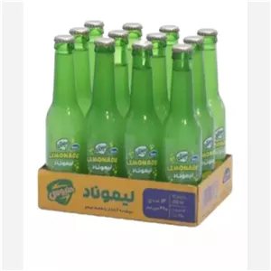 نوشابه گازدار لیموناد شیشه ای با طعم لیمو 280 میلی لیتری مارک جنیوس اصل شرکت واتا با ارسال رایگان کل ایران