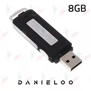 دستگاه ضبط صدای خبرنگاری USB مدل 8 گیگ مشکی با نگهداری 12 ساعت شارژ