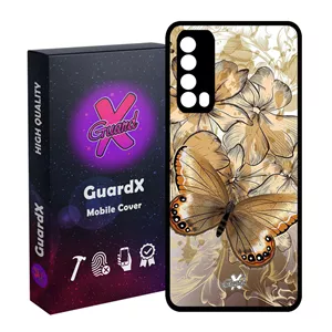 کاور گارد ایکس طرح پروانه مدل Glass10272 مناسب برای گوشی موبایل هوآوی Y7A  P Smart 2021  - با بهترین کیفیت