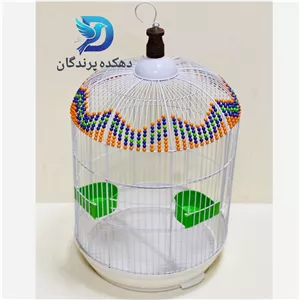 قفس استوانه ای پرنده طرح دستبافت (عروس هلندی،گرینچیک،طوطی برزیلی،قناری،فنچ،مرغ عشق و...