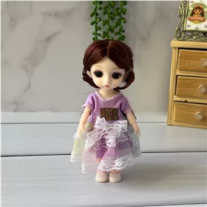 عروسک مفصلی وارداتی لباس یاسی جعبه دار