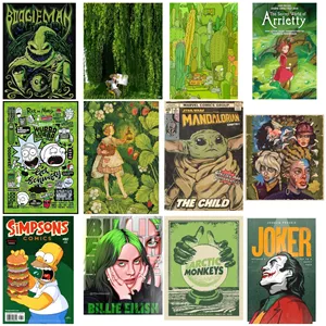پک 12 تایی پوستر اتاق green سایز آ5 و آ6