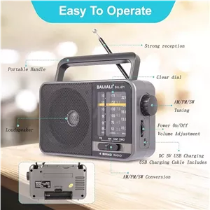 رادیو ترانزیستوری AM FM BAIJIALI مدل BJL-671