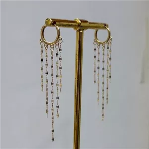 گوشواره آویز طلا 1.470 سوت طلا 18 عیار فاکتور رسمی 