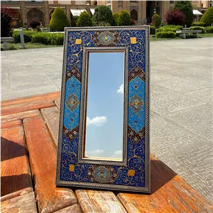 آینه دکوراتیو رومیزی خاتم کاری 20در35 تذهیب 