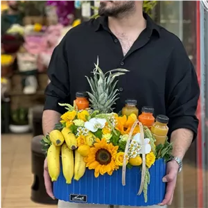 سبدگل میوه مناسب عیادت (آلپینا گلفروشی تربت حیدریه)
