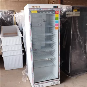 یخچال ایستاده مغازه ویترینی بدنه سفید داخل سفید 