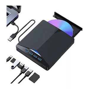 درایو نوری اکسترنال 7 کاره (DVD-RW، هاب USB و رمریدر) با کابل دوگانه