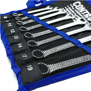 آچار یکسر تخت و یکسر رینگی کنترا مدل 8PCS-SIZE 8-19MM سایز8 الی 19میلی متر مجموعه 8 عددی