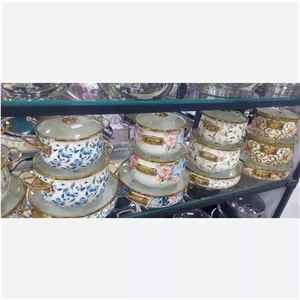 ست قابلمه لعابی عروس