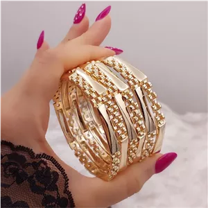 بدلیجات شیک النگو ترکیبی اپل رولکس شیک طلا روس جدید فروش از دو عدد به بالا بدلیجات شیک