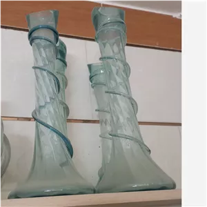 گلدان شیشه ای بامبو