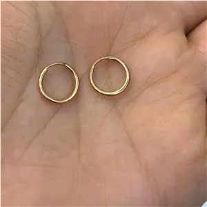 گوشواره طلا حلقه ایی نوزادی 390سوتی با فاکتور معتبر