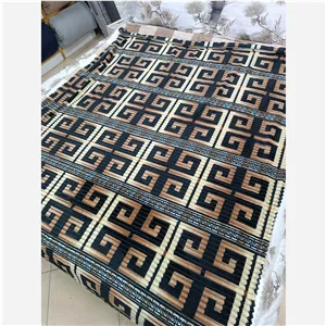 پتو ژله ای بافت کبریتی طرح ورساچه تم کرم یک نفره(پس کرایه)