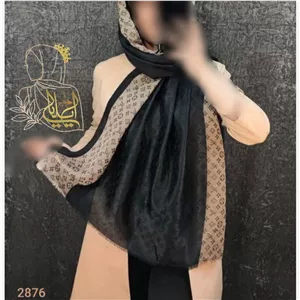 شال ژاکارد حاشیه مارک ال وی LV