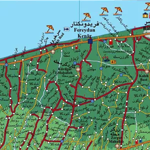 کتاب نقشه سیاحتی استان مازندران اثر واحد تحقیق، پژوهش و کارتوگرافی انتشارات ایرانشناسی JFE