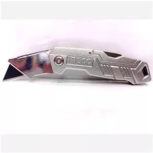 کاتر-تیزبر-چاقوی ذوزالنقه ای فلزی تاشو اینکو INGCO مدل HUK6236