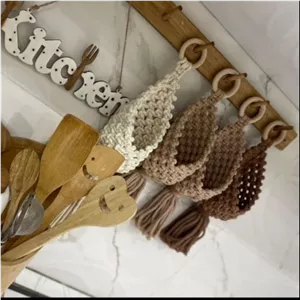 آویز جا گلدانی مکرومه 