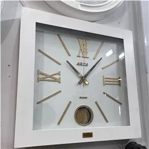 ساعت دیواری ارتا . ساعت دیواری پاندول دار. ساعت تمام چوب . ساعت دیواری مستطیل 