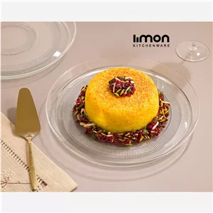 دیس گرد شیشه ای 30 سانتی لیمون (پس کرایه)