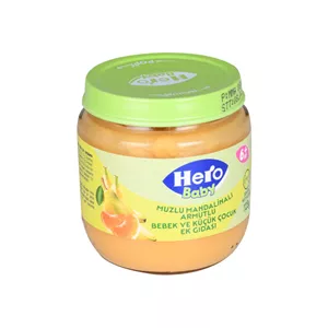پوره میوه هرو بیبی طعم موز، نارنگی و گلابی - 125 گرم مناسب برای سن بالای 6 ماه